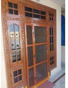 Plain Aluminum Mosquito Net Door For Home