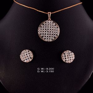 PS173P Ladies Diamond Pendant Set