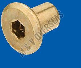 Polished Brass Furniture Cap Nuts, Head Shape : Round Head