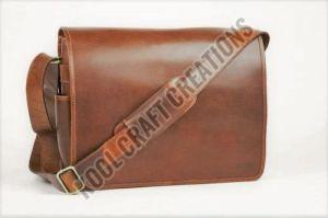 Handmade Full Flap Leather Laptop Bag, Gender : Male