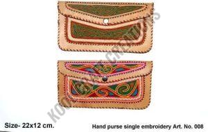 Ladies Embroidered Leather Wallet