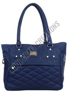 Plain Ladies PU Leather Handbag, Closure Type : Zipper