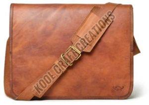 Leather Full Flap Laptop Bag, Gender : Male