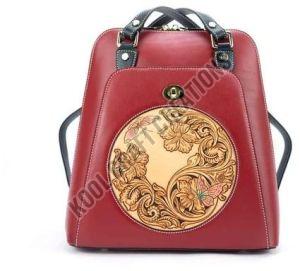 Leather Functional Backpack Bag, Color : Multicolor