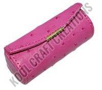 Plain Polished Leather Lipstick Case Bag, Color : Multicolor