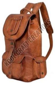 Plain Leather Travel Backpack Bag, Gender : Unisex