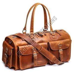 Leather Weekend Duffle Travel Bag