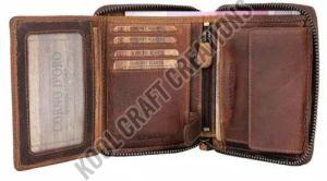 Polished Knitting Mens Designer Leather Wallet For Personal Use