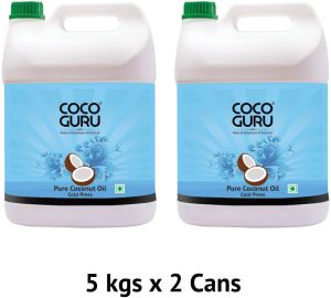 Cocoguru Cold Pressed Coconut Oil In Jerry Can 5 Kgs - 10 Kgs Box