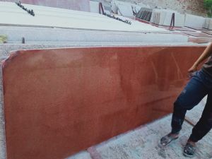 Devi Arbuda Flamed Lakha Red Granite Slab For Construction