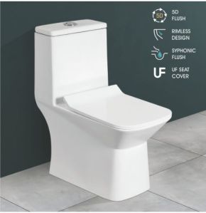 670mmX360mmX760mm One Piece Closet Toilet