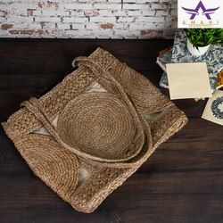 Natural Braided Jute Shoulder Bag