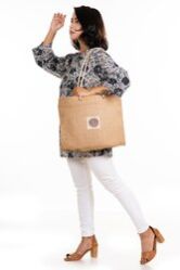 Printed Jute Carry Bag