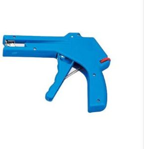 Stainless Steel PVC Portable Cable Tie Gun, Color : Blue