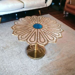 Polished Brass Coffee Table L.w.h 18, 18, 18 For Restaurant, Hotel, Home, Garden