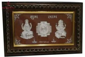 Pur 999 Silver Laxmi Ganesh Frame God