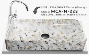 Mca Marble Wash Basin N White
