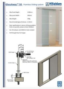 Straight Sliding Doors Glassaway 50