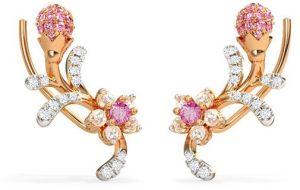 Chirpy Sakura Gemstone Ear Cuffs