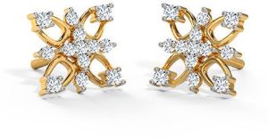 Sparkle Cluster Diamond Stud Earrings