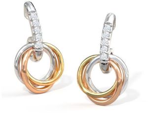 Zoey Entwine Diamond Drop Earrings