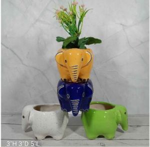 Animal Shape Pot  Small Color Elephent