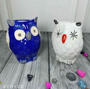 Animal Shape Pot  Small Long Owl