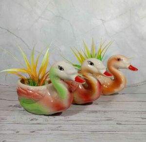 Animal Shape Pot  Spray Stand Neck Duck