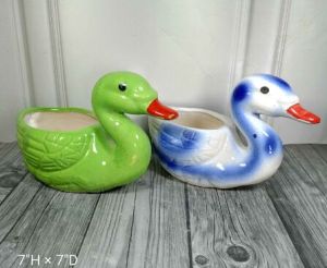 Animal Shape Pot  Stand Neck Duck