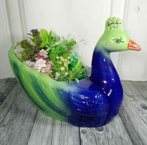 Animal Shape Pot  Xl Queen Peacock