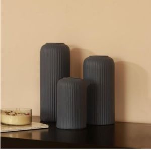 Advance Matt Finish Black Line Vase