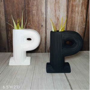 Decor Vase  P Word Vase