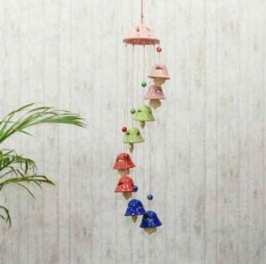 Hanging Pots  8 Bell Multi Wind Chimes