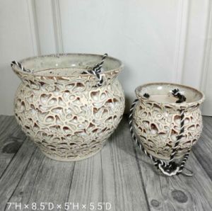 Hanging Pots  Kulhad Hanging 2 Pcs Set