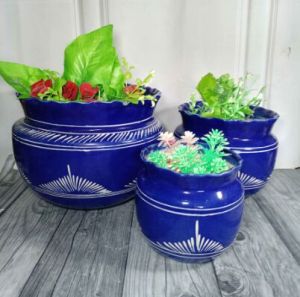 Set Of Pots  Cutting Jaipuri 3 Pcs Set
