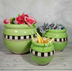 Set Of Pots  Pntng Color Ganda 3 Pcs Set