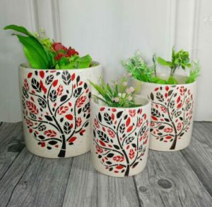 Set Of Pots  Pntng Pipe 3 Pcs Set