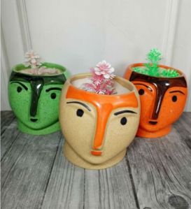 Statue &AMP;AMP; Unique Pots  Lady Face