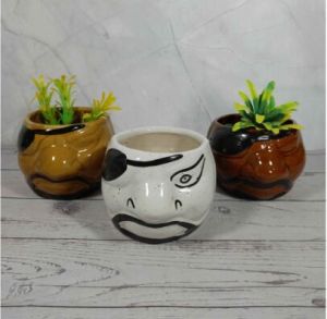 Statue &AMP;AMP; Unique Pots  Robber Face Pot