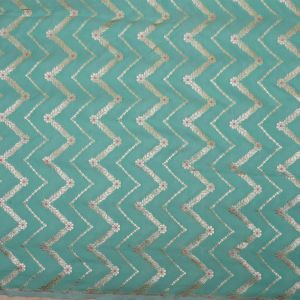 Light Turquoise Meenakari Banarasi Fabric