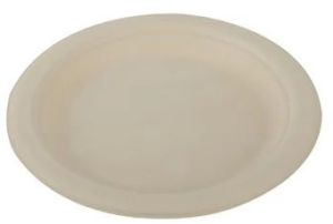 6 Inch Sugarcane Bagasse Round Plate For Serving Food