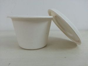 Bagasse Round Container With Lid