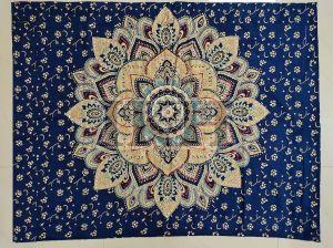 Handmade Beaded Mandala Tapestry Wall Hanging Printed 30 X 40 Inches For Decorations