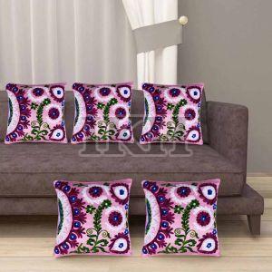 Handmade Wool Thread Embroidery Cushion Cover For Sofa