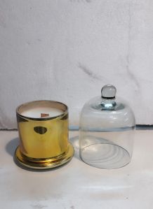 Color Polished Glass Bell Jar Candle, Color : Black, Speciality : Smokeless, Technics : Handmade