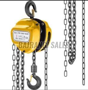 1 Ton Manual Chain Pulley Block For Weight Lifting, Single Grinder Crane