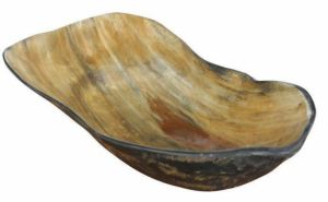 Plain Buffalo Horn Bowl, Color : Brown 8x6 Inch