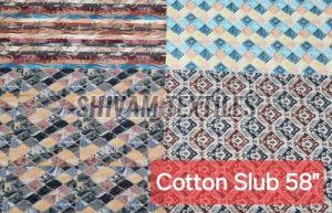 Printed Cotton Slub Fabric For Textile Industry