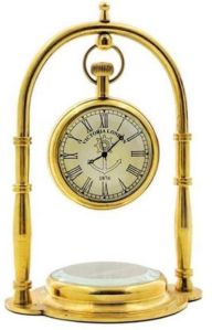 Brass Nautical Victoria London Desk Clock, Display Type : Analog, Packaging Type : Box, Specialities : Seamless Design