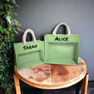 Jute Front Window Bag